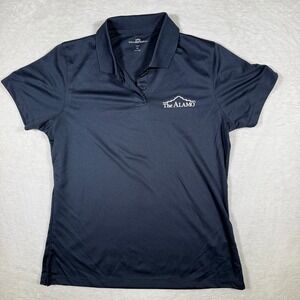 Vansport Womens Medium The Alamo Short Sleeve Polo Shirt Navy Blue